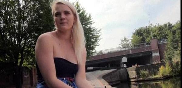  Blonde teen Carly Rae in public nudity and rude exhibitionist outdoor masturbati